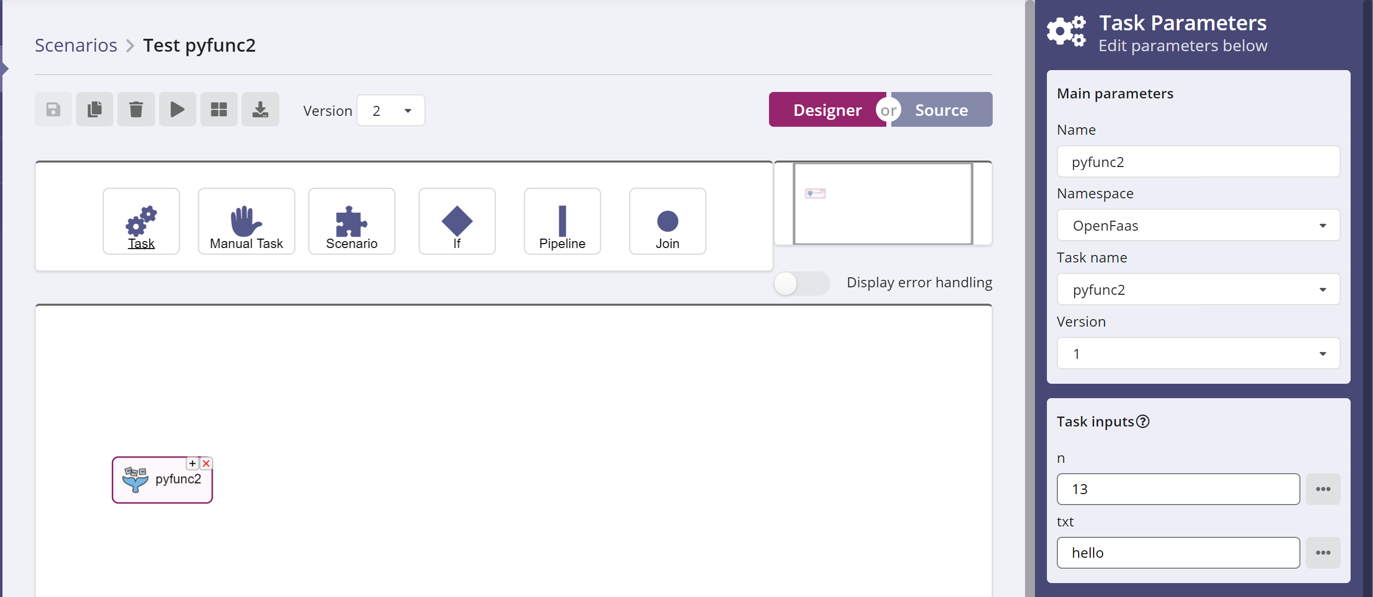 pyfunc2 task