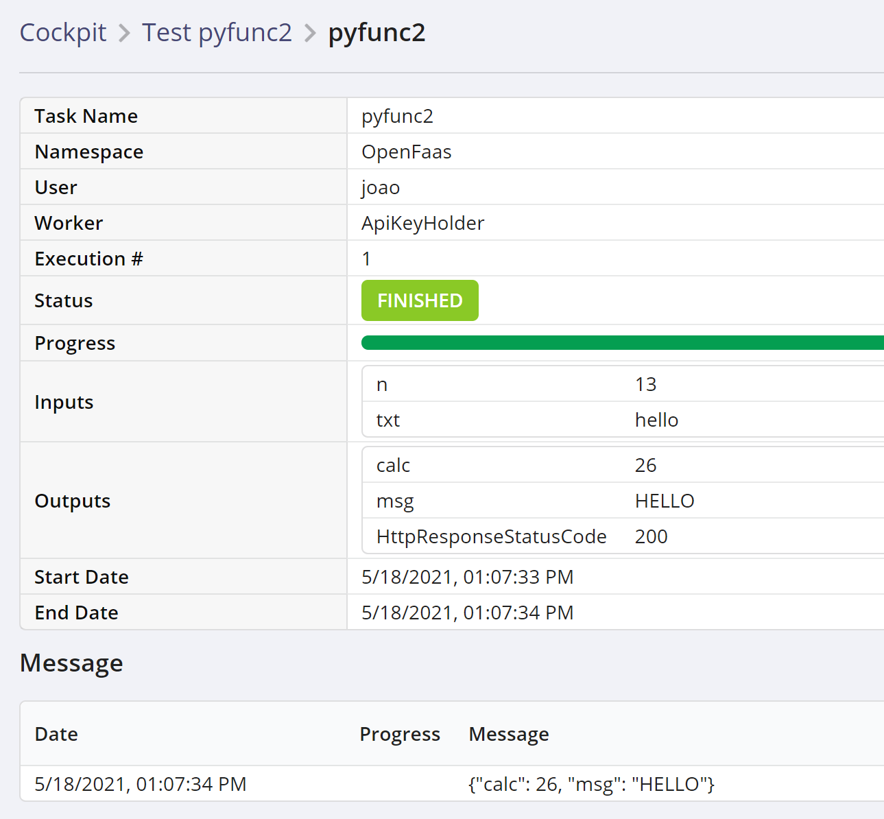 pyfunc2 task