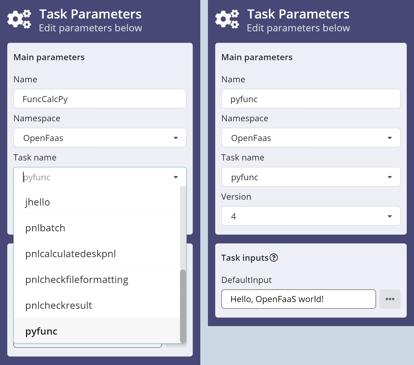 pyfunc task