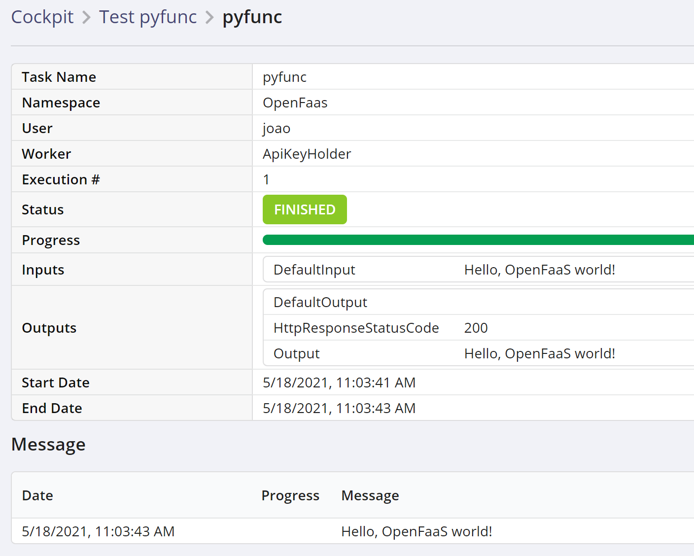 pyfunc task