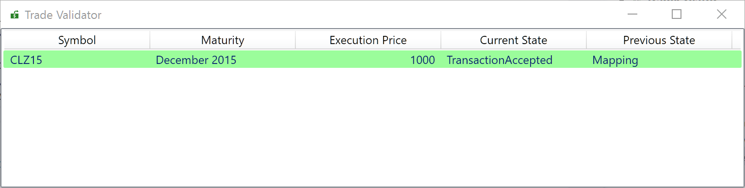 Trade Validator - Test 1